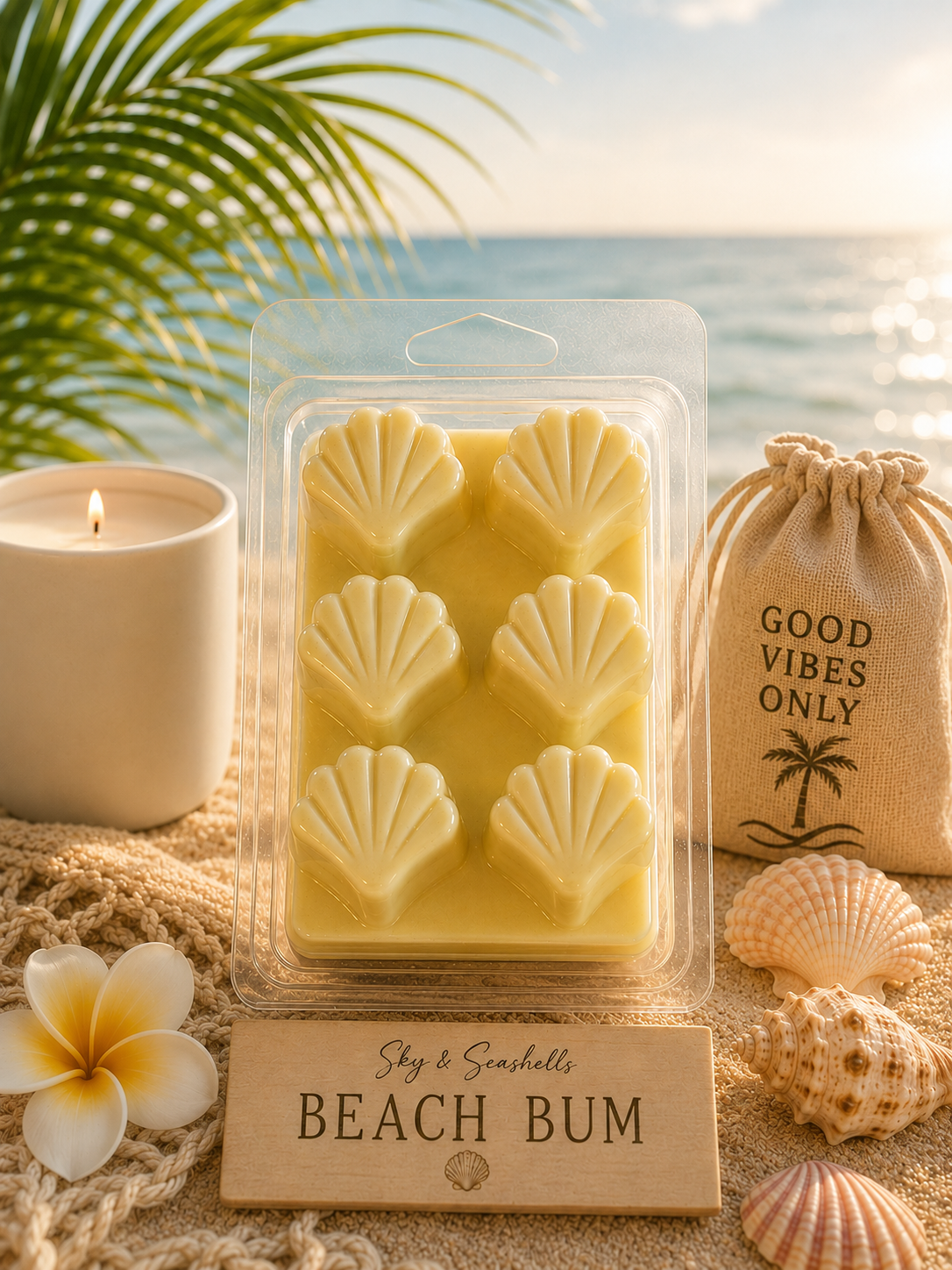“Beach Bum” Scented Coconut Soy Wax Melts