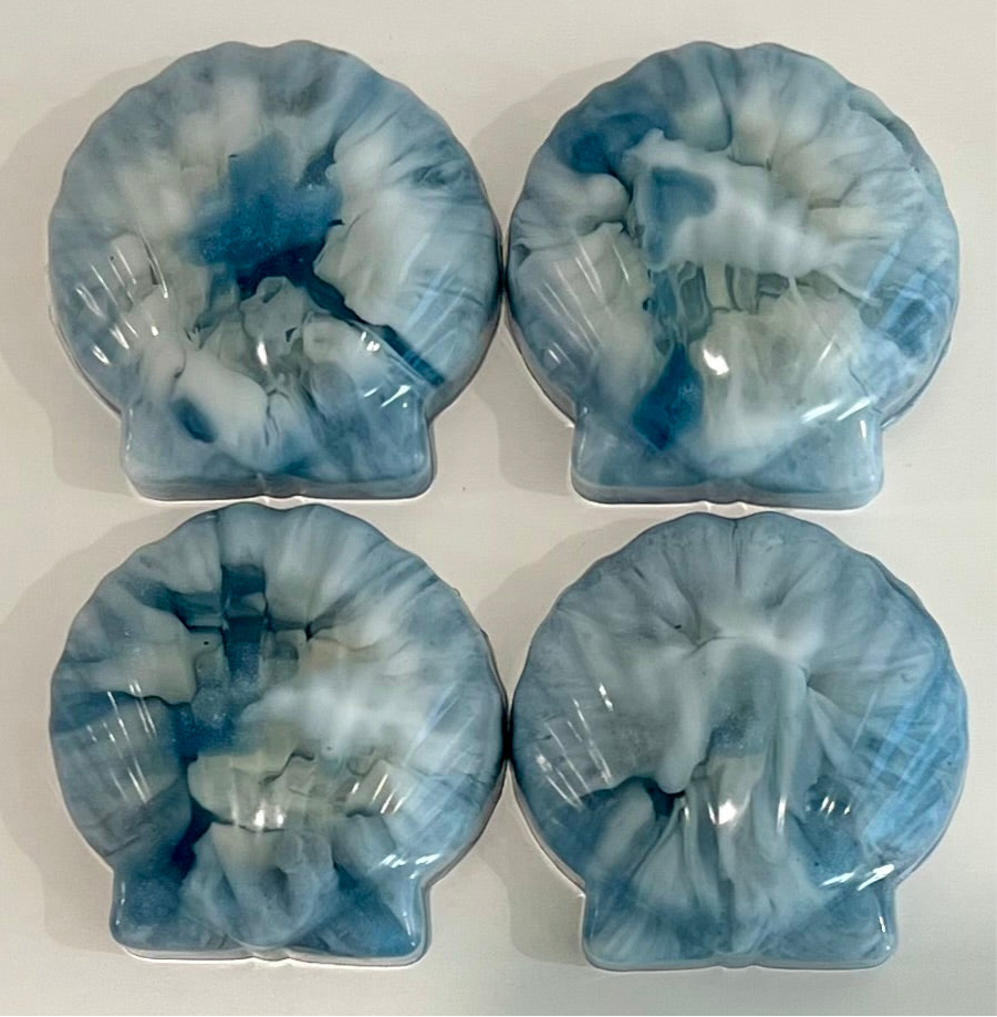 “Moonstone Mist” Seashell Shaped Soap Bar - Aloe Vera Based