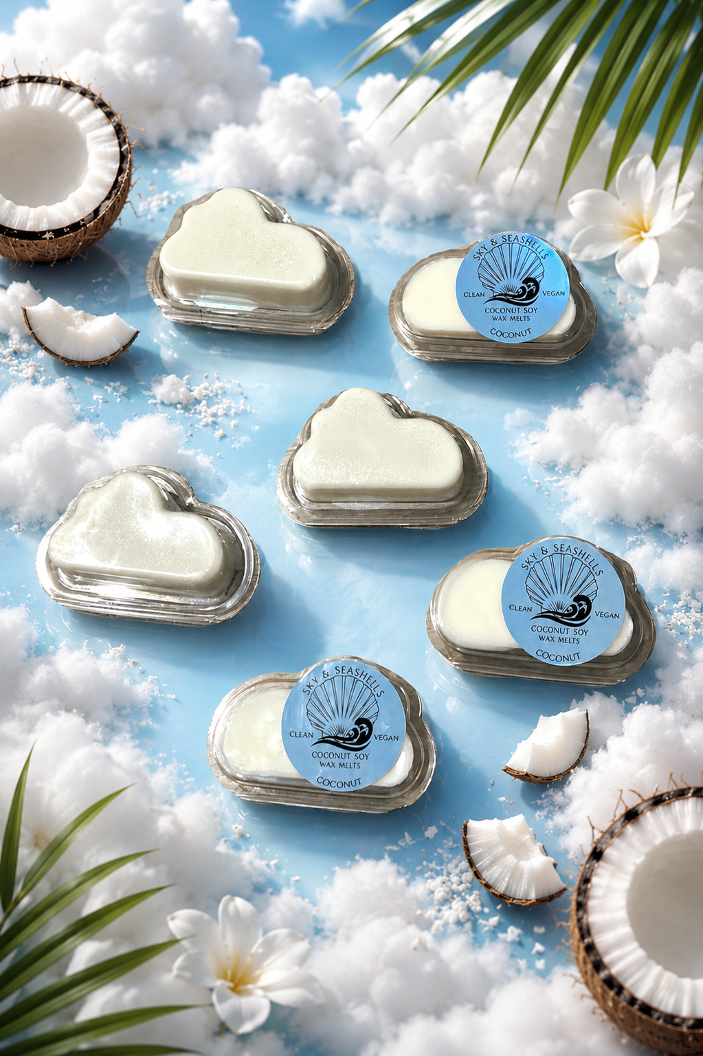 “Coconut Cloud” Scented Coconut Soy Wax Melts