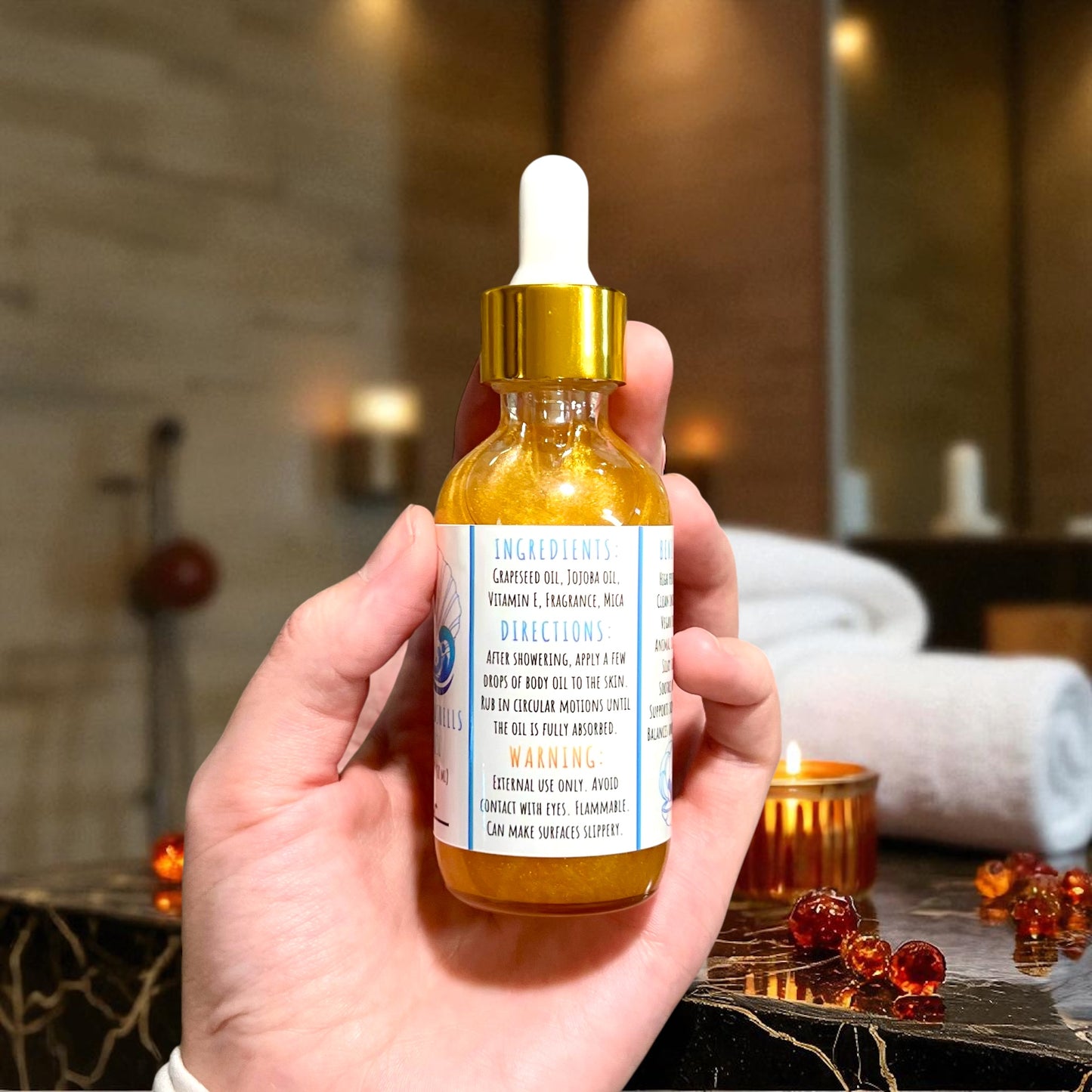 “Amber” Scented Body Oil