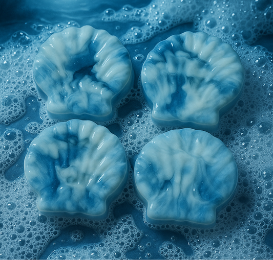 “Moonstone Mist” Seashell Shaped Soap Bar - Aloe Vera Based