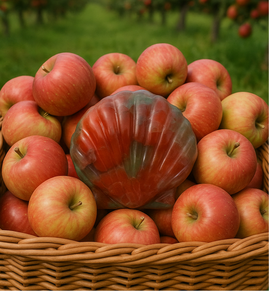 “Red Apple Orchard” Seashell Shaped Soap Bar - Aloe Vera Based