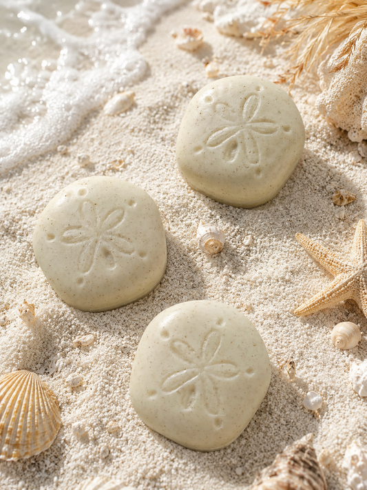 “Coconut Paradise” Scented Bar Soap With Oatmeal & Walnut Shells