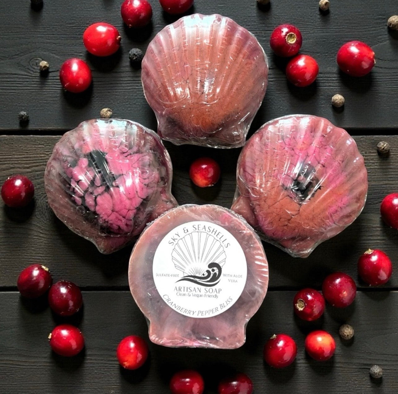 “Cranberry Pepper Bliss” Scented Bar Soap With Aloe