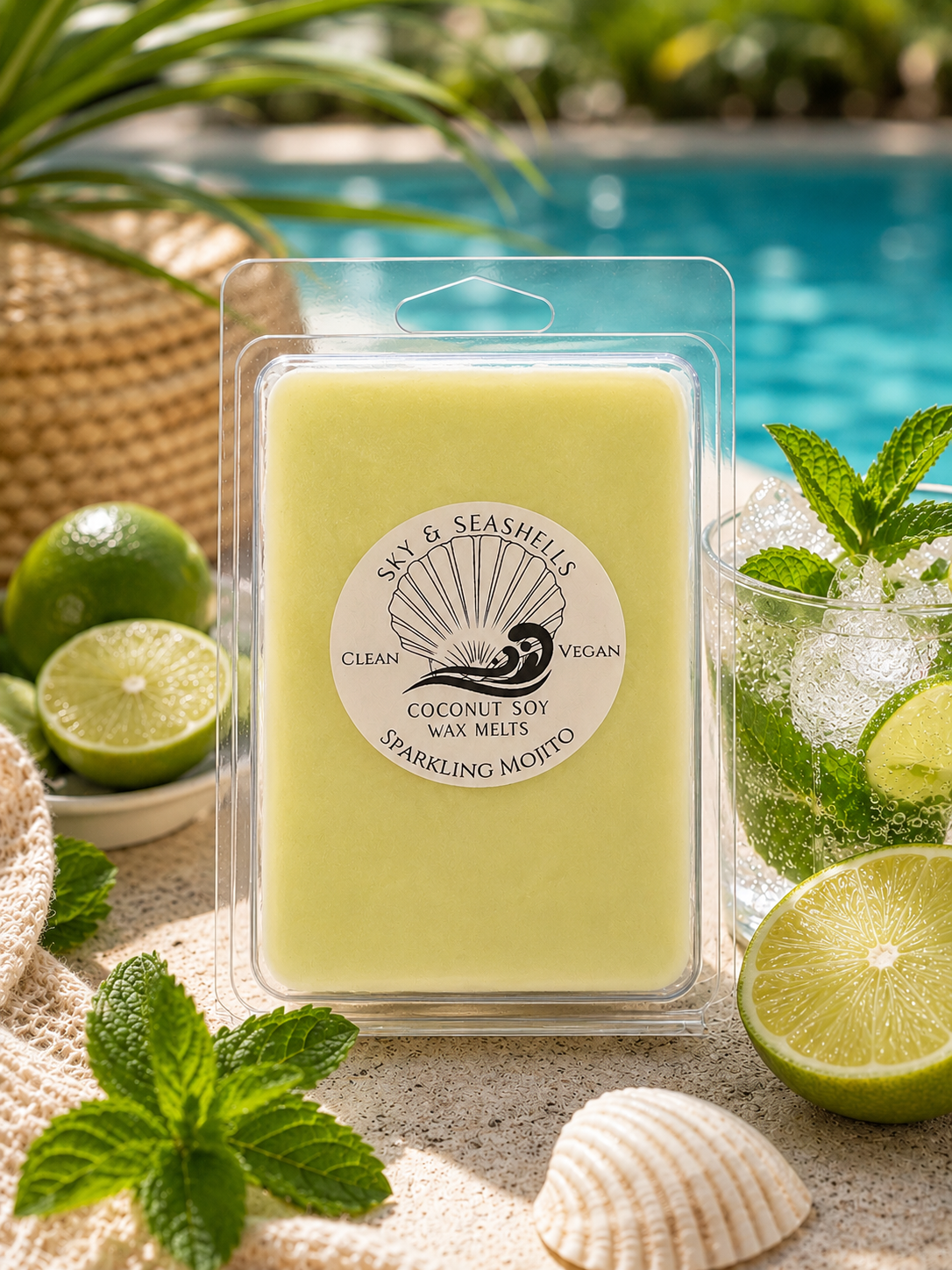 “Sparkling Mojito” Scented Coconut Soy Wax Melts