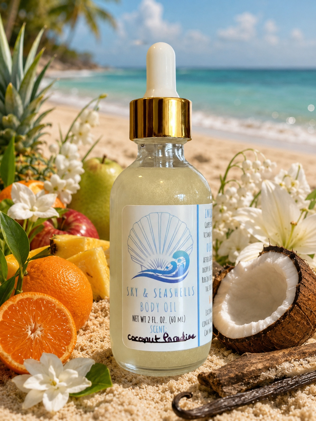 “Coconut Paradise” Scented Body Oil