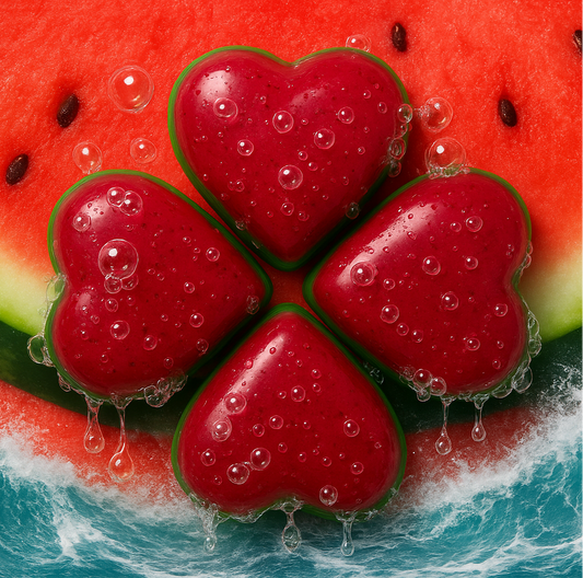 “Watermelon Sugar” Heart Shaped Soap Bar - Aloe Vera Based