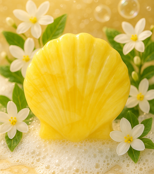 “Jasmine Dreams” Seashell Shaped Soap Bar - Aloe Vera Based