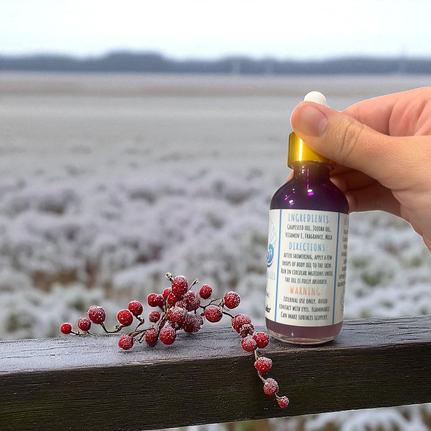 “Frosted Winter Berry” Scented Body Oil