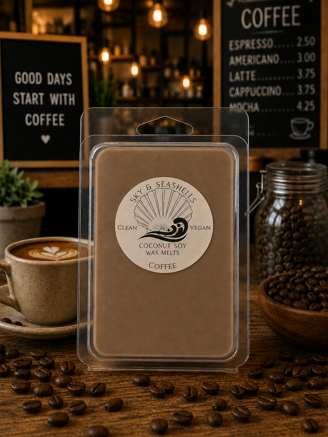 “Coffee” Scented Coconut Soy Wax Melts