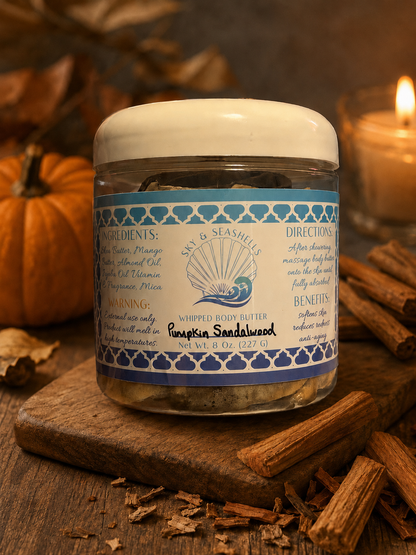 “Pumpkin Sandalwood” Scented Whipped Body Butter
